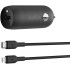 Автомобильное зарядное устройство Belkin USB-C + кабель USB-C на Lightning 1 метр (черный)