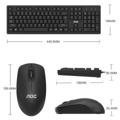 סט מקלדת ועכבר אלחוטי AOC KM210