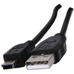 USB to Mini USB cable, 0.5 meter length.