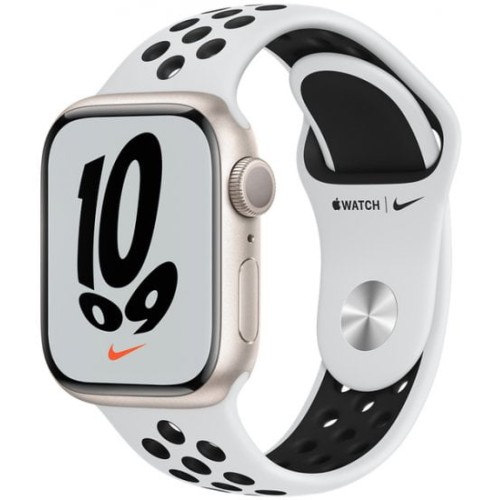 אפל ווטש 7 נייק 41 ממ בצבע סטרלייט Apple Watch 7 MKN33HB/A