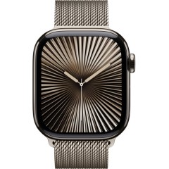 Apple Watch Series 10 GPS 42mm + Cellular in Natural Titanium with Natural Milanese Loop — One Size (2024)