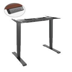 Electric sit-stand desk with dual motors (Reversed) — Black