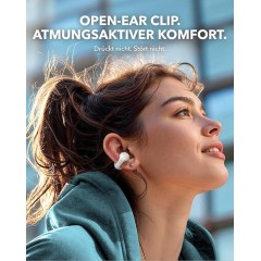 Anker Soundcore C30i Clip-On Wireless Earbuds — White
