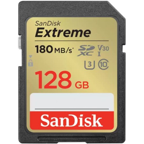 SanDisk Extreme SDXC UHS-I Class-10 U3 V30 карта памяти с емкостью 128ГБ