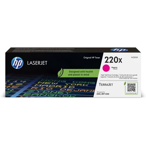 טונר מקורי מג'נטה HP 220X מוגדל למדפסות HP Color LaserJet Pro