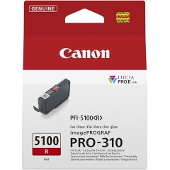 מחסנית דיו אדומה מקורית Canon PFI-5100R למדפסת Canon imagePROGRAF PRO-310