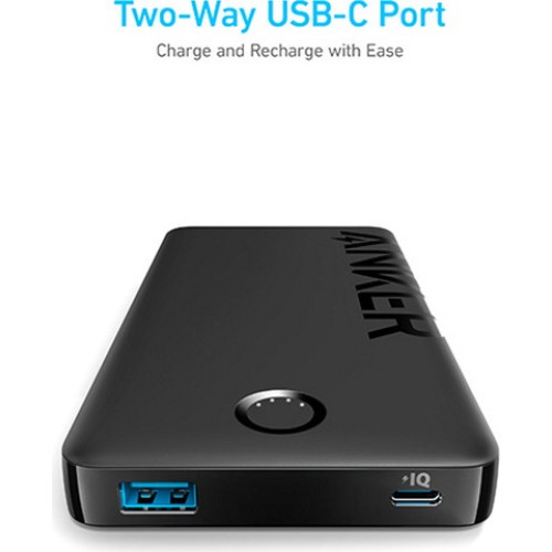 סוללת גיבוי Anker 323 Power Bank (PowerCore PIQ) 10000mAh — שחור