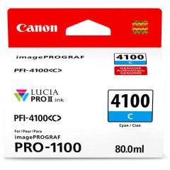 מחסנית דיו ציאן מקורית Canon PFI-4100C למדפסת Canon imagePROGRAF PRO-1100