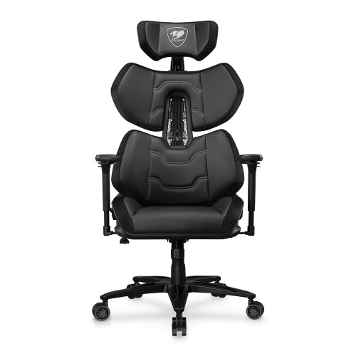 COUGAR Terminator Elite Ergonomic Gaming Chair with 4D Armrests and Aluminum Base — Metallic Silver