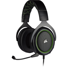 Наушники для игр Corsair HS50 PRO Stereo Gaming Headset зеленого цвета