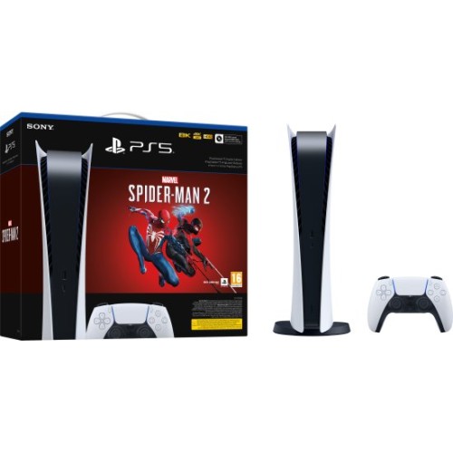 Игровая консоль Sony PlayStation 5 Digital Edition 825 ГБ + игра Marvel's Spider-Man 2 