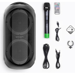 Glossy & Matte CZ48 Portable Bluetooth Speaker with Wireless Microphone
