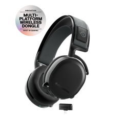 Wireless black gaming headphones Steelseries Arctis 7+ Wireless 7.1 Surround Black.