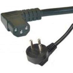 Kettle angled cable C13 for Israeli standard 3×0.75 with length of 1.8m.