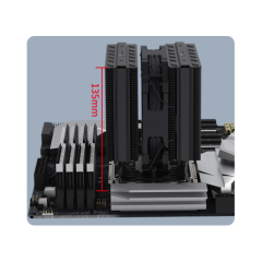 COOLLEO ETIAN FF135 Pure Black CL-FF135-BK CPU Cooler