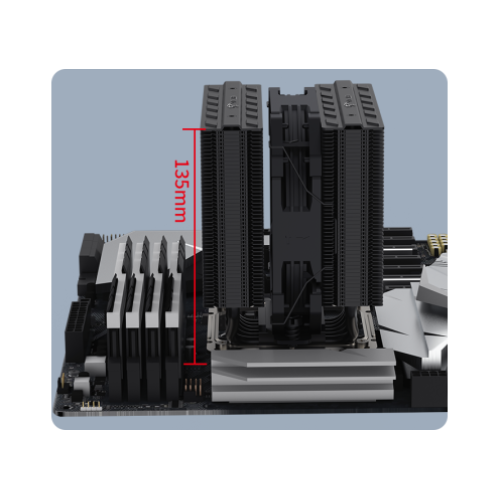 COOLLEO ETIAN FF135 Pure Black CL-FF135-BK CPU Cooler