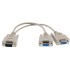 DB9 Female Cable - for 2 Male DB9 Ports