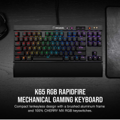 Corsair K65 RGB RAPIDFIRE Compact Cherry MX Speed RGB