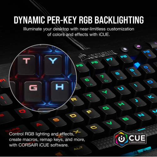 Keyboard Corsair K65 RGB RAPIDFIRE Compact Cherry MX Speed RGB