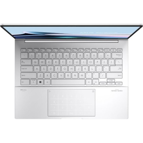 מחשב נייד אסוס Asus Zenbook 14 OLED 14" U7-225H 16GB 1TB — כסוף Foggy Silver (Win 11 Home)  עם מסך מגע