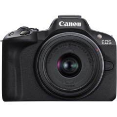 מצלמה דיגיטלית ללא מראה Canon EOS R50 + עדשות RF-S 18-45mm F4.5-6.3 IS STM ו-RF 75-300mm F4-5.6 — שחור
