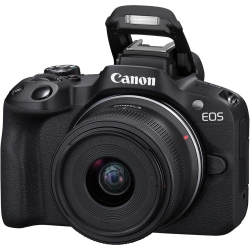 מצלמה דיגיטלית ללא מראה Canon EOS R50 + עדשות RF-S 18-45mm F4.5-6.3 IS STM ו-RF 75-300mm F4-5.6 — שחור