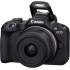 מצלמה דיגיטלית ללא מראה Canon EOS R50 + עדשות RF-S 18-45mm F4.5-6.3 IS STM ו-RF 75-300mm F4-5.6 — שחור
