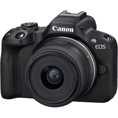 מצלמה דיגיטלית ללא מראה Canon EOS R50 + עדשות RF-S 18-45mm F4.5-6.3 IS STM ו-RF 75-300mm F4-5.6 — שחור