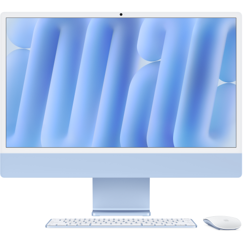 מונובלוק Apple iMac 24" M4 Chip 8-Core CPU 8-Core GPU 256GB 16GB — כחול (Standard Glass)
