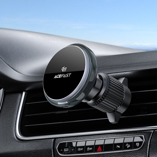 Автомобильный магнитный держатель D61 c быстрой беспроводной зарядкой Qi2