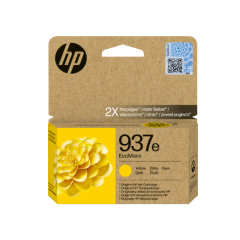 Original HP 937e EvoMore High-Capacity Yellow Ink Cartridge for HP OfficeJet Pro Printers