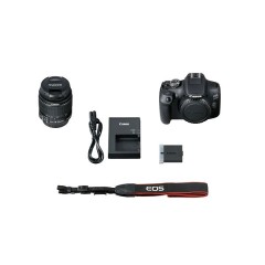 Canon EOS 2000D DSLR Digital Camera + EF-S 18-55mm F3.5-5.6 IS II Lens — Black