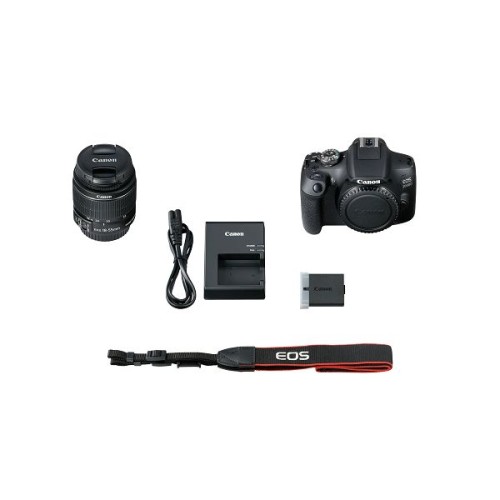 Canon EOS 2000D DSLR Digital Camera + EF-S 18-55mm F3.5-5.6 IS II Lens — Black