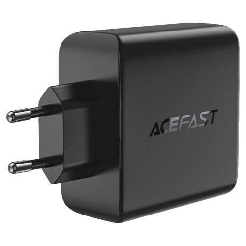 Быстрое сетевое зарядное устройство A94 PD100W GaN (3xUSB-C + 1xUSB-A) с европейской вилкой (EU), черное