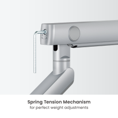 זרוע למסך 17"-40" עם מנגנון קפיץ מכני ויציאות USB