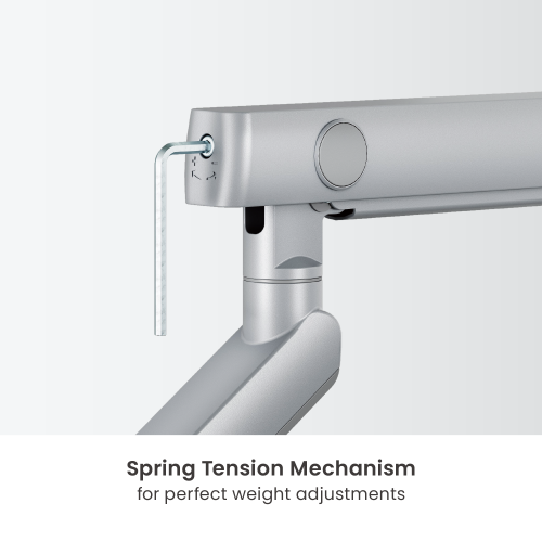 זרוע למסך 17"-40" עם מנגנון קפיץ מכני ויציאות USB