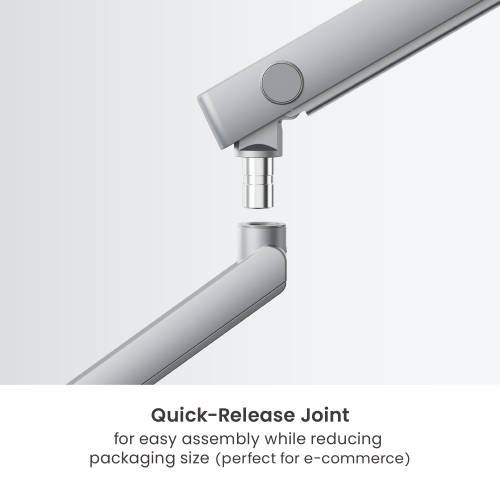 זרוע למסך 17"-40" עם מנגנון קפיץ מכני ויציאות USB