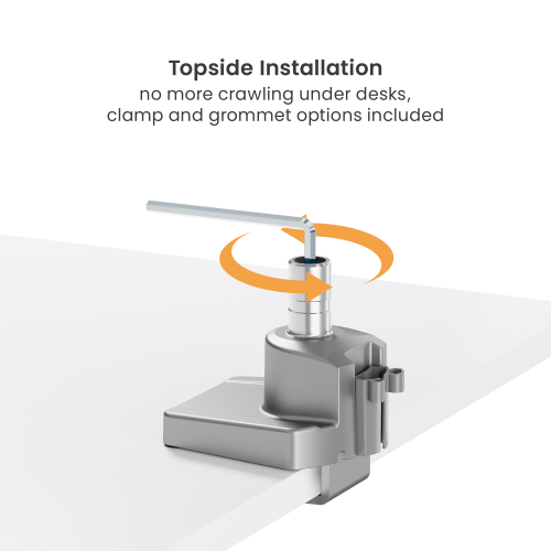 זרוע למסך 17"-40" עם מנגנון קפיץ מכני ויציאות USB