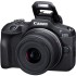 מצלמה דיגיטלית ללא מראה Canon EOS R100 עם עדשת RF-S 18-45mm F4.5-6.3 IS STM + תיק נשיאה + כרטיס זיכרון SD 64GB — שחור