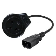 Adapter for electric socket with a single kettle plug.