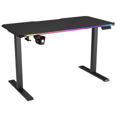 שולחן גיימינג חשמלי COUGAR E-ARES 120 עם תאורת RGB – שחור