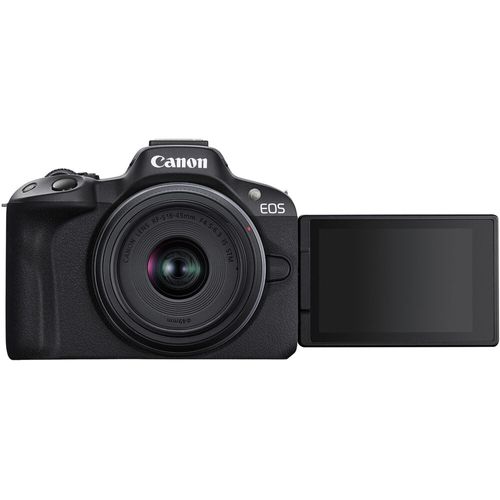 מצלמה דיגיטלית ללא מראה Canon EOS R50 Content Creator Kit + עדשת RF-S 18-45mm F4.5-6.3 IS STM — שחור
