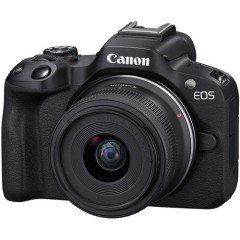 מצלמה דיגיטלית ללא מראה Canon EOS R50 Content Creator Kit + עדשת RF-S 18-45mm F4.5-6.3 IS STM — שחור
