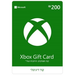 כרטיס מתנה דיגיטלי Microsoft Xbox Gift Card — 200 שקלים.