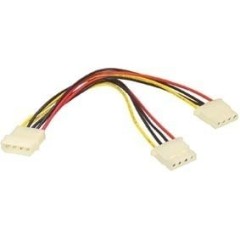 Molex Male Cable - 2 Female Connectors 0.2 Meters