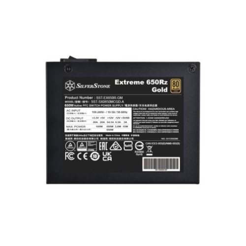 Power Supply SILVERSTONE Extreme 650RZ 650W 80+ Gold SFX Fully Modular