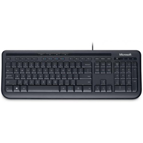 מקלדת חוטית Microsoft Wired Keyboard 600 USB – עברית / אנגלית / רוסית