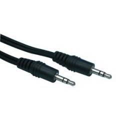 AUX cable, male to male, molded, 1 meter