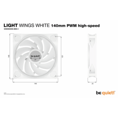 מאוורר BE QUIET! LIGHT WINGS ‏140 מ״מ PWM מהירות גבוהה לבן