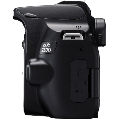 Canon EOS 250D (EOS Rebel SL3) Digital DSLR Camera + EF-S 18-55mm f/4-5.6 IS STM — Black